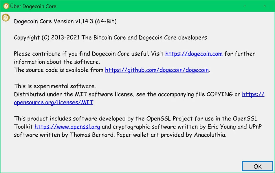 هسته دوج کوین DOGECOIN CORE
